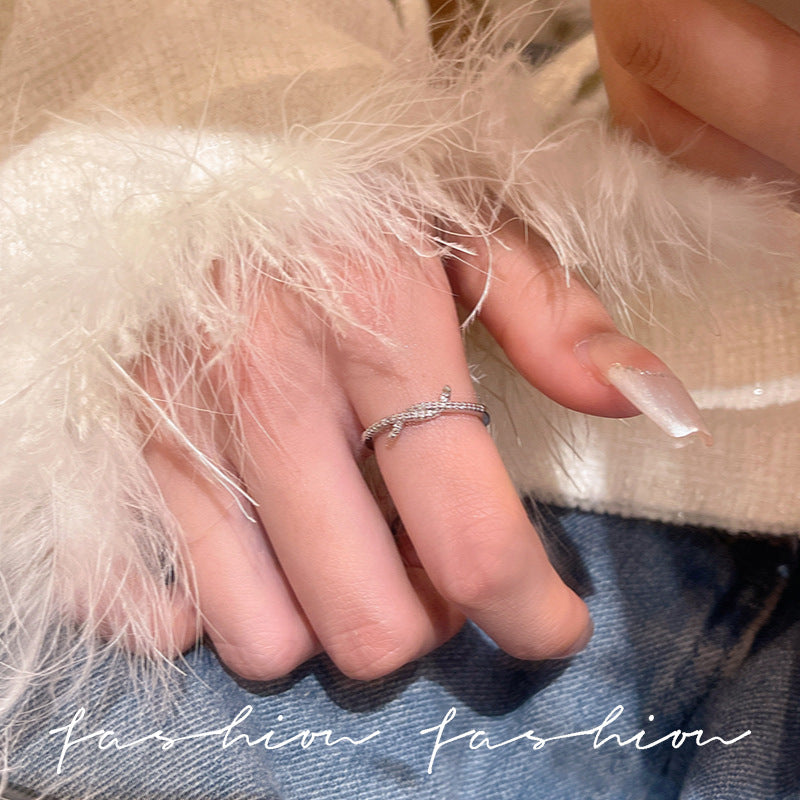 Wholesale Cross Kink Zircon Fine Ring