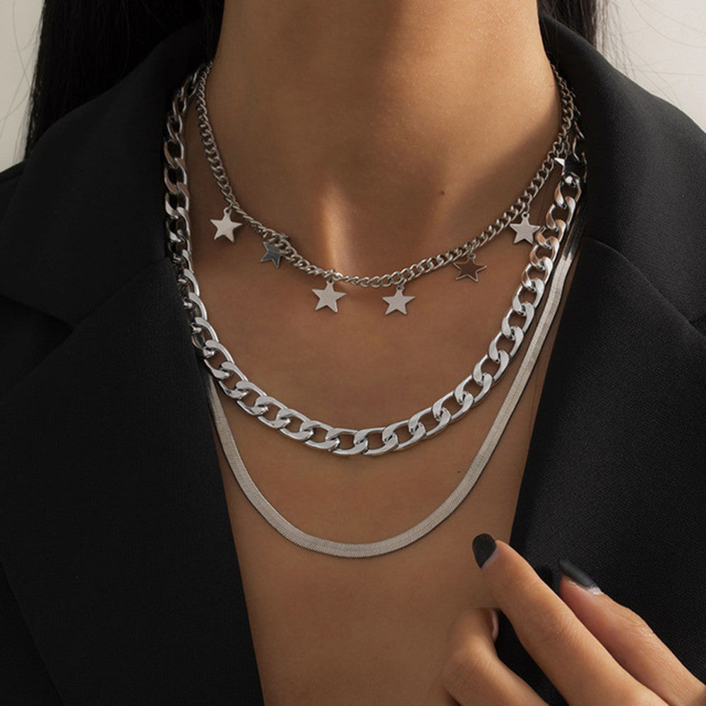 Wholesale Snake bone thick multi-layered necklace