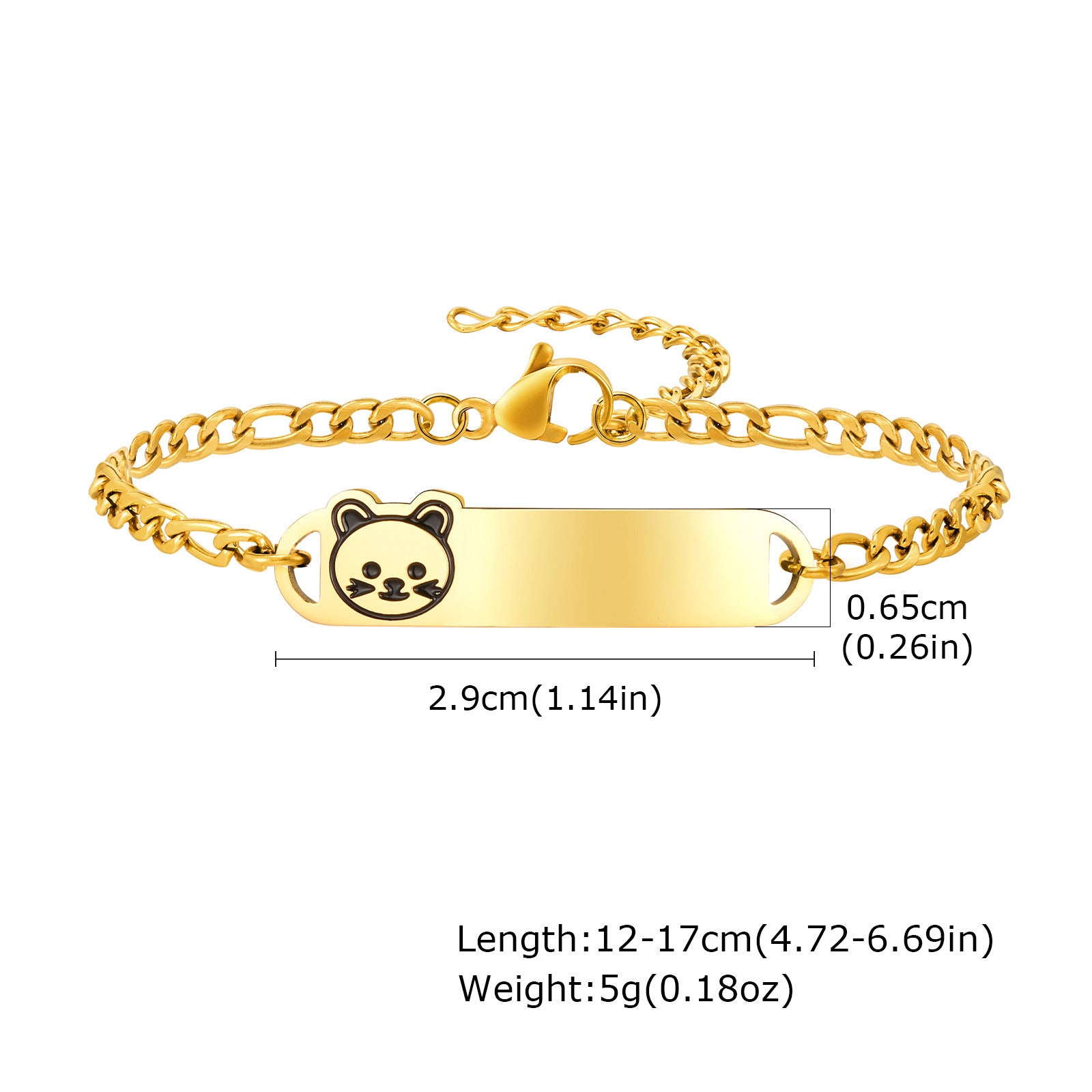 Wholesale Stainless Steel Gold Tone Resin Cute Bracelet For Women Kids Fashion Jewelry Accessory Everyday Casual Gift