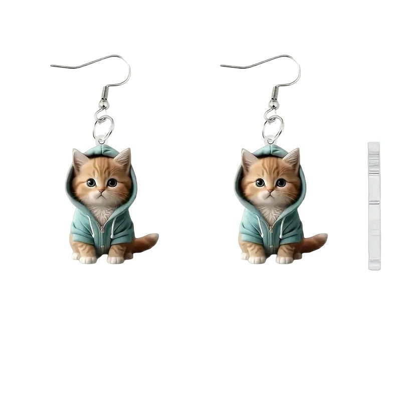 Wholesale cute cat acrylic earrings