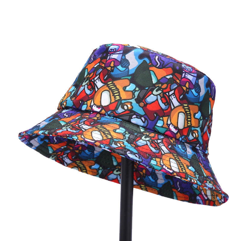 Wholesale  popular fisherman hat game peripheral printing basin hat bucket hat