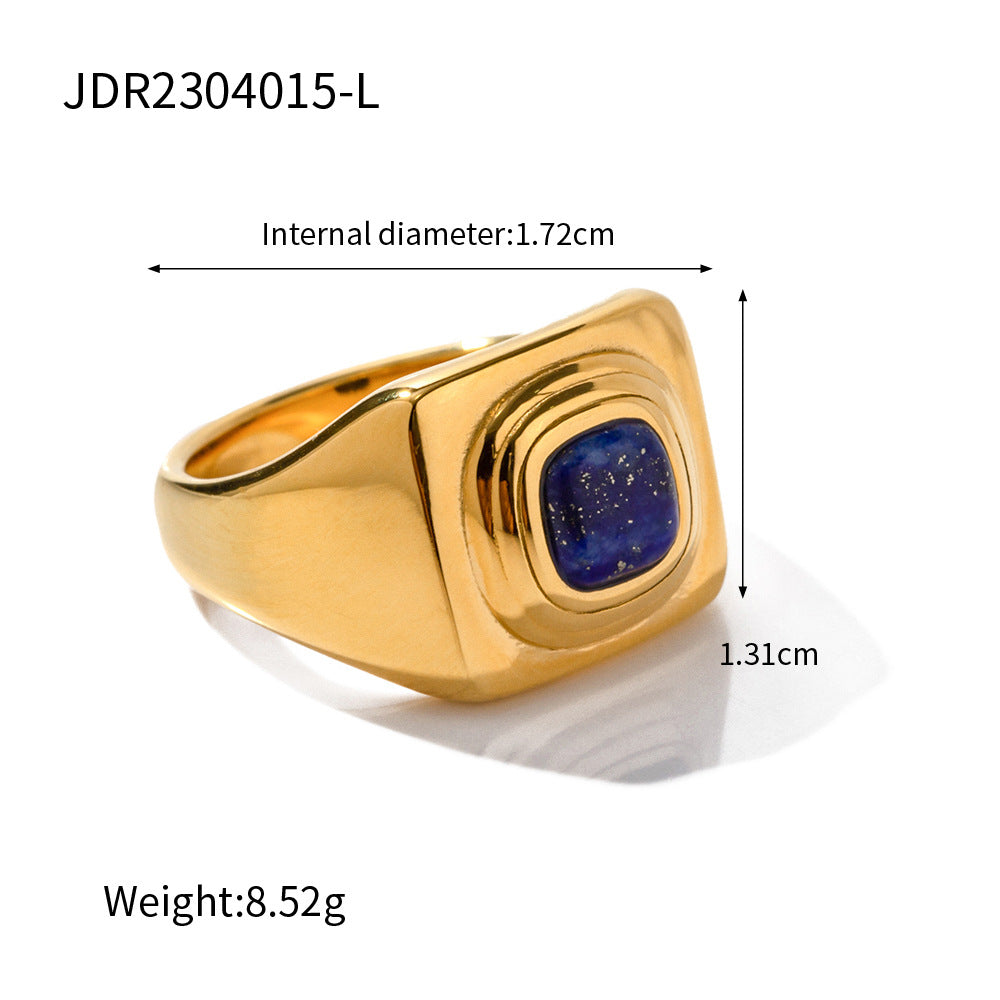 Wholesale Zircon Ring 18K Gold Plated Stainless Steel ACC-RS-Jied002