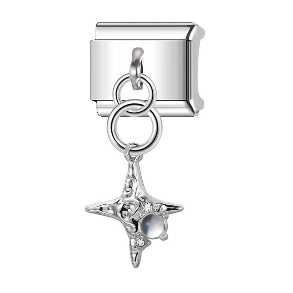 Wholesale Italian Charm Bracelet 9mm DIY Splicing Pendant Series Stainless Steel Composable Bracelet