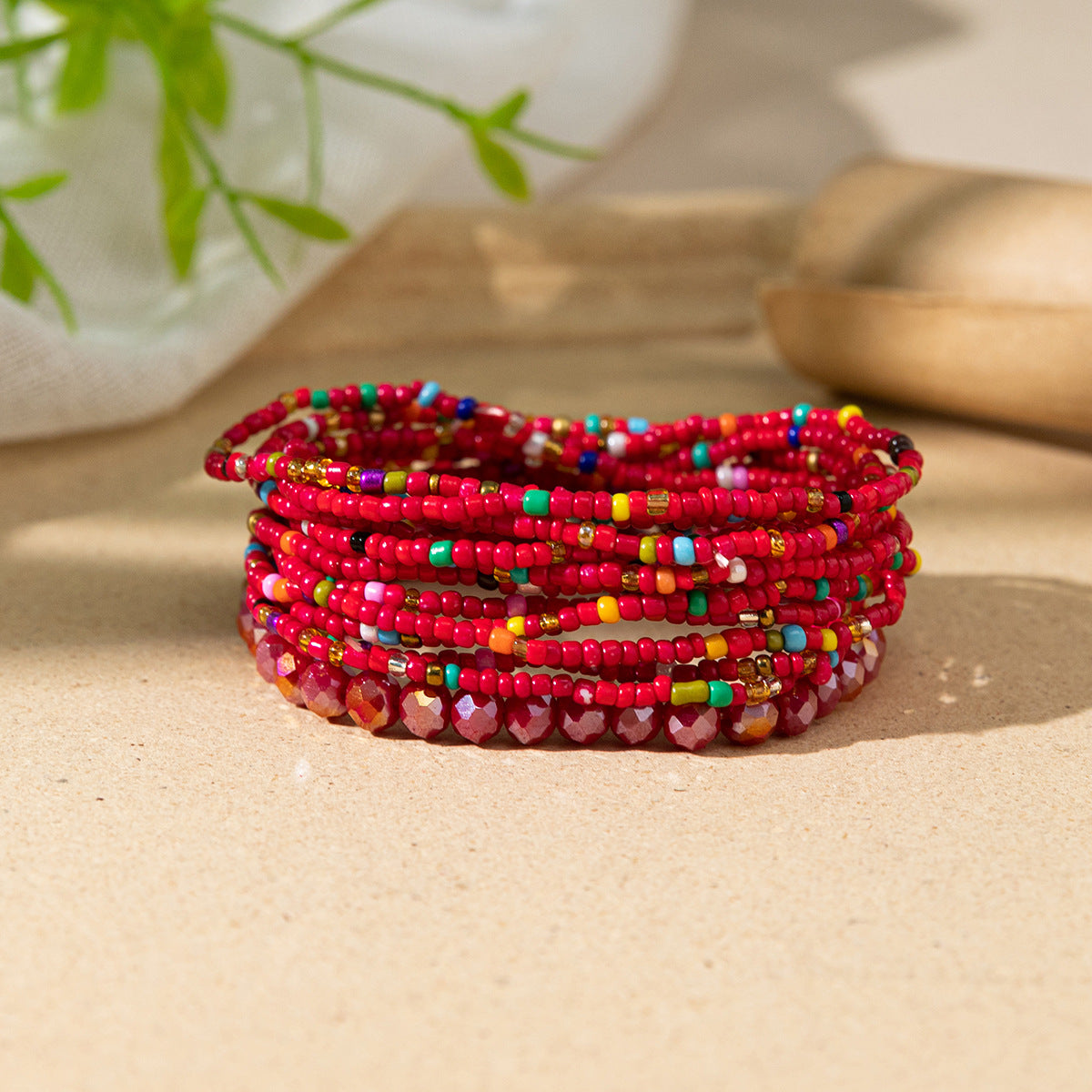 Wholesale Bohemian Colorful Rice Bead Bracelet