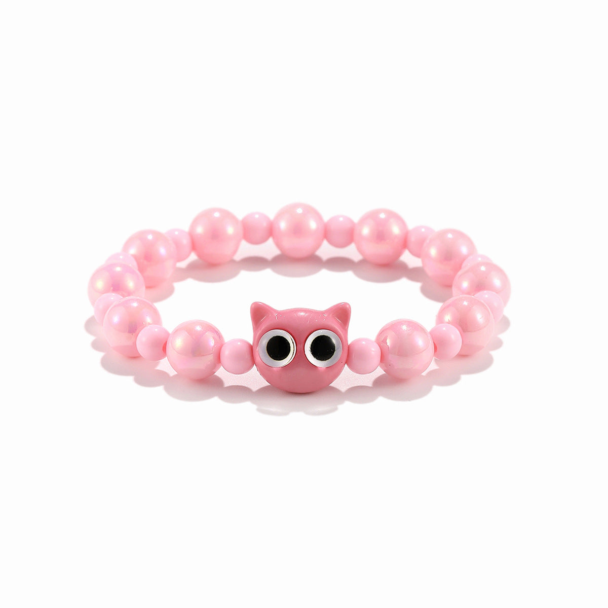 Wholesale Handmade Plastic Resin Cat Beaded Bracelet Sweet Cute Style Women S Chic Fashion Accessory