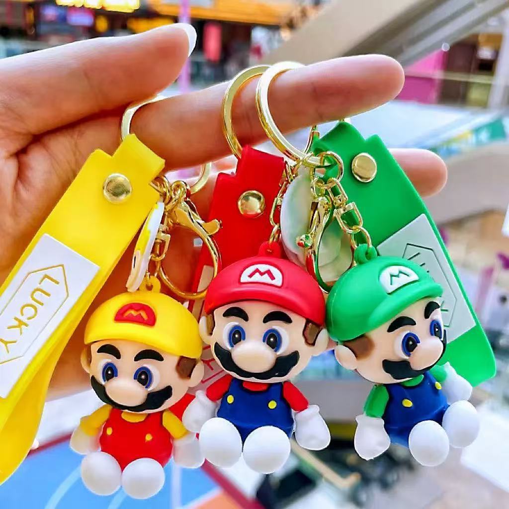 Wholesale  Silicone Keychain Sitting Cartoon Bag Charm Gift