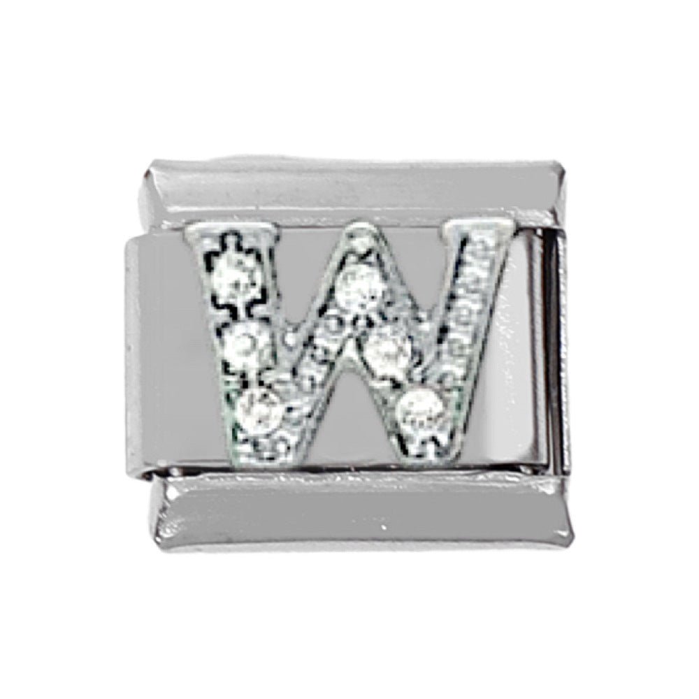 Wholesale 5pcs Italian Charm Bracelet Charm Module Stainless Steel Letter Bracelet 9mm DIY Pattern Free Stitching Detachable Composable Bracelet ACC-BT-DaLiang022