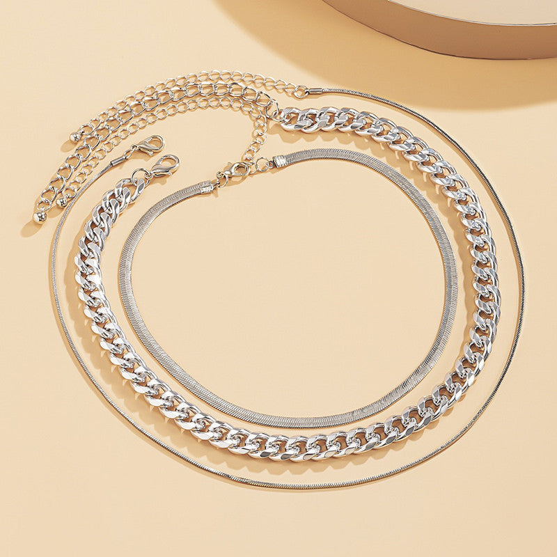 Wholesale punk style exaggerated metal thick chain necklace