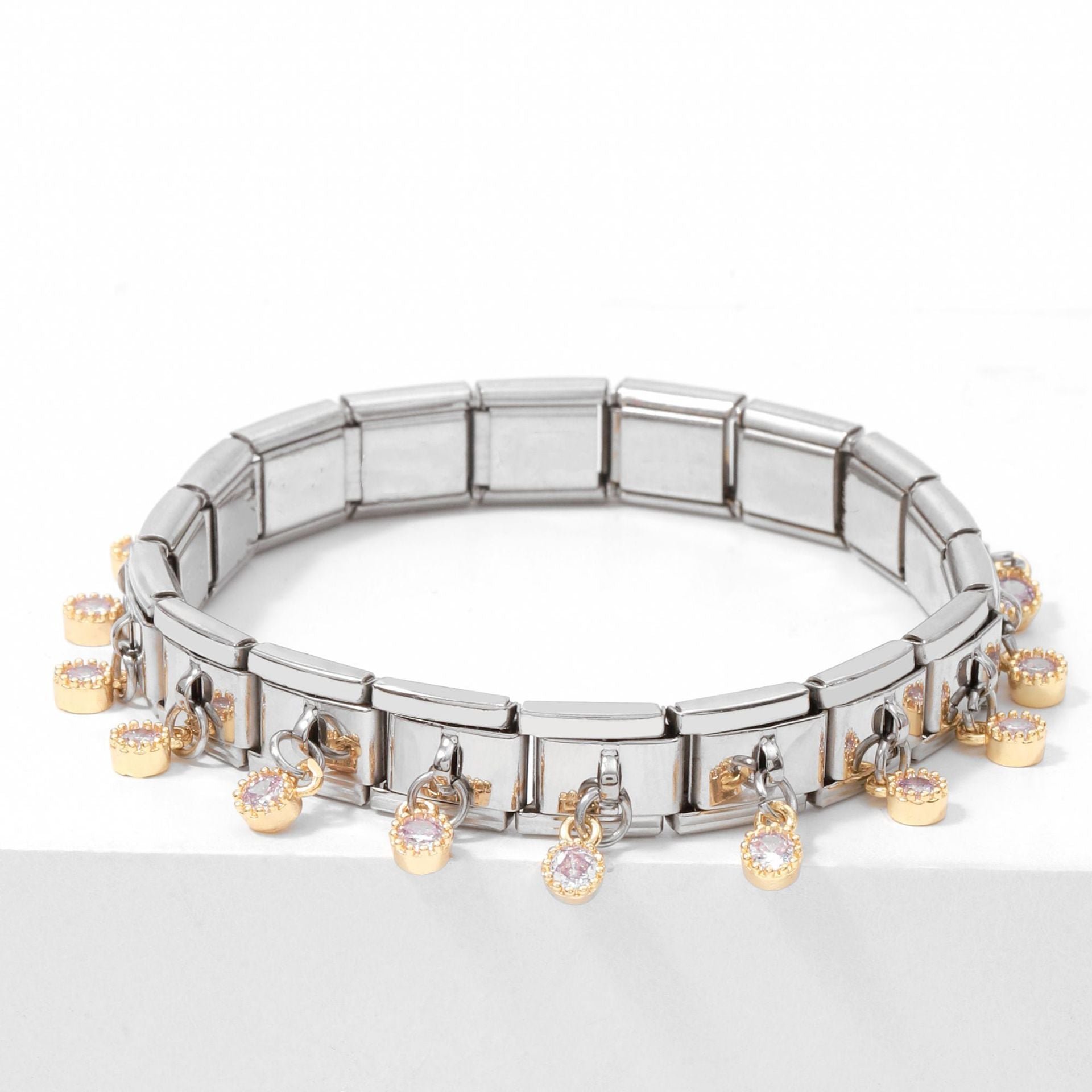 Wholesale Italian Charm Bracelet 9mm DIY Spliced Removable Stainless Steel Candy Composable Bracelet ACC-BT-XY033