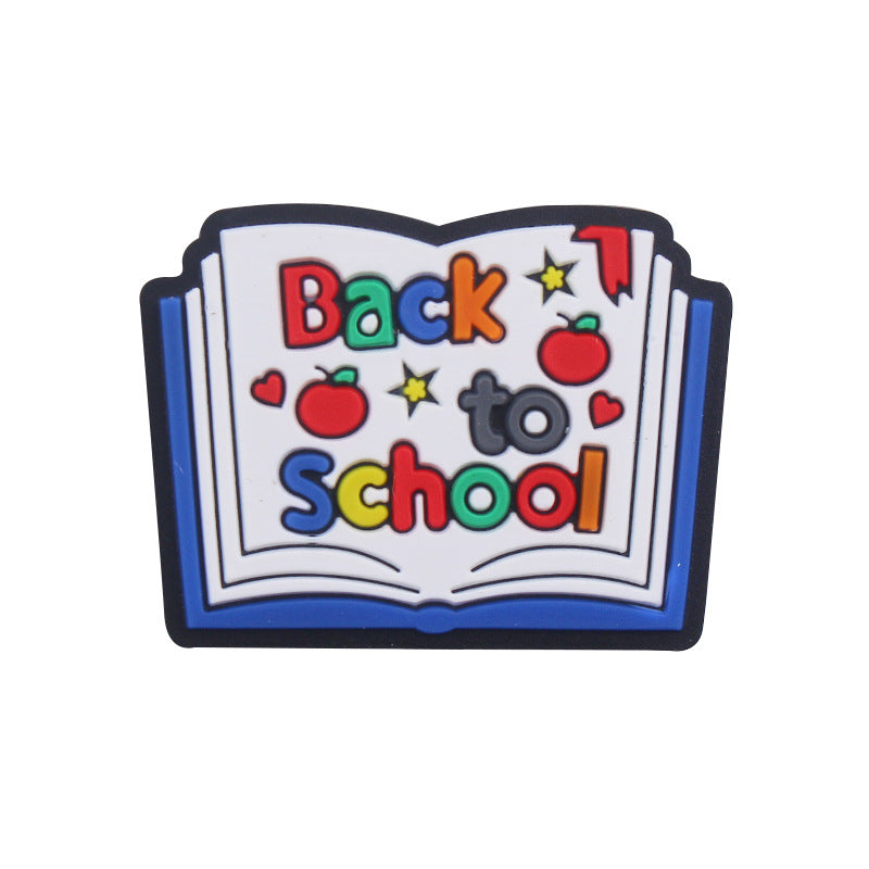 Wholesale 5pcs Cartoon Silicone Book Focal Beads ACC-BDS-GuangTian036