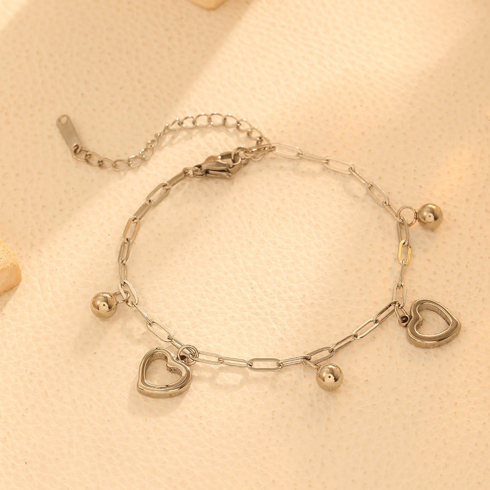 Wholesale Titanium Steel Bracelets Heart Bracelets