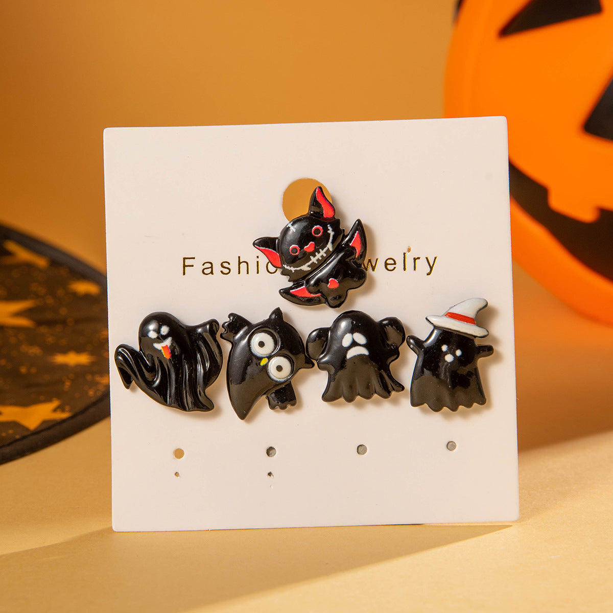 Wholesale   Cartoon Fun Owl Ghost Earrings