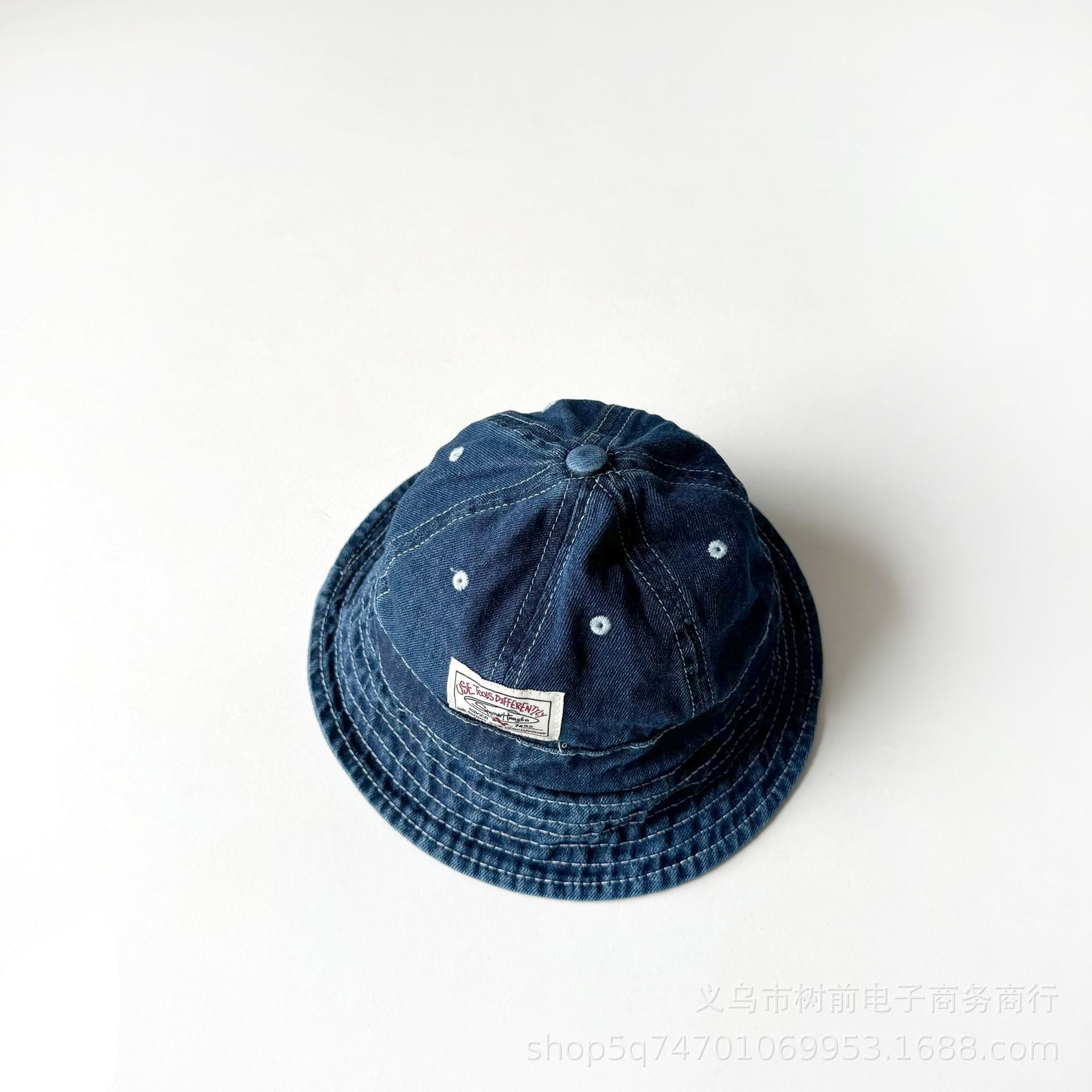 Wholesale  Children's Cloth Label Dome Shade Bucket Hat