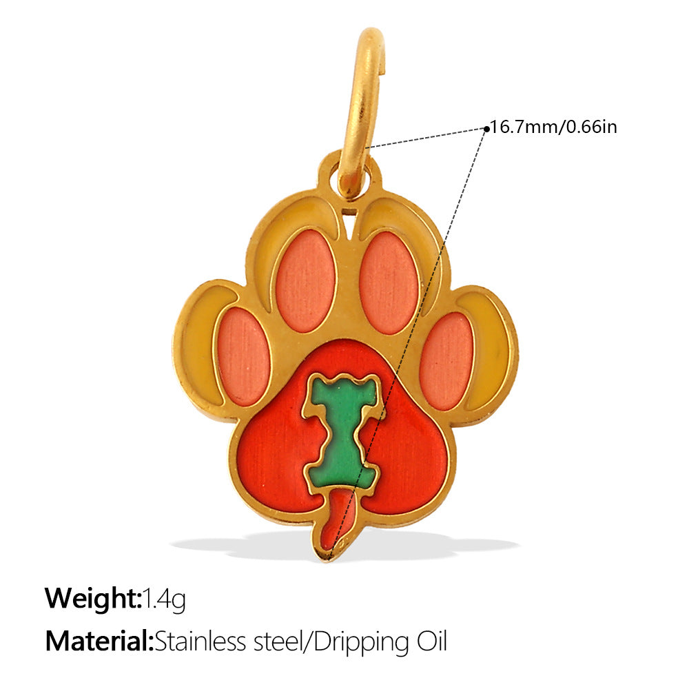 Wholesale Cute Cartoon Dog Paw Print Pendant Charms