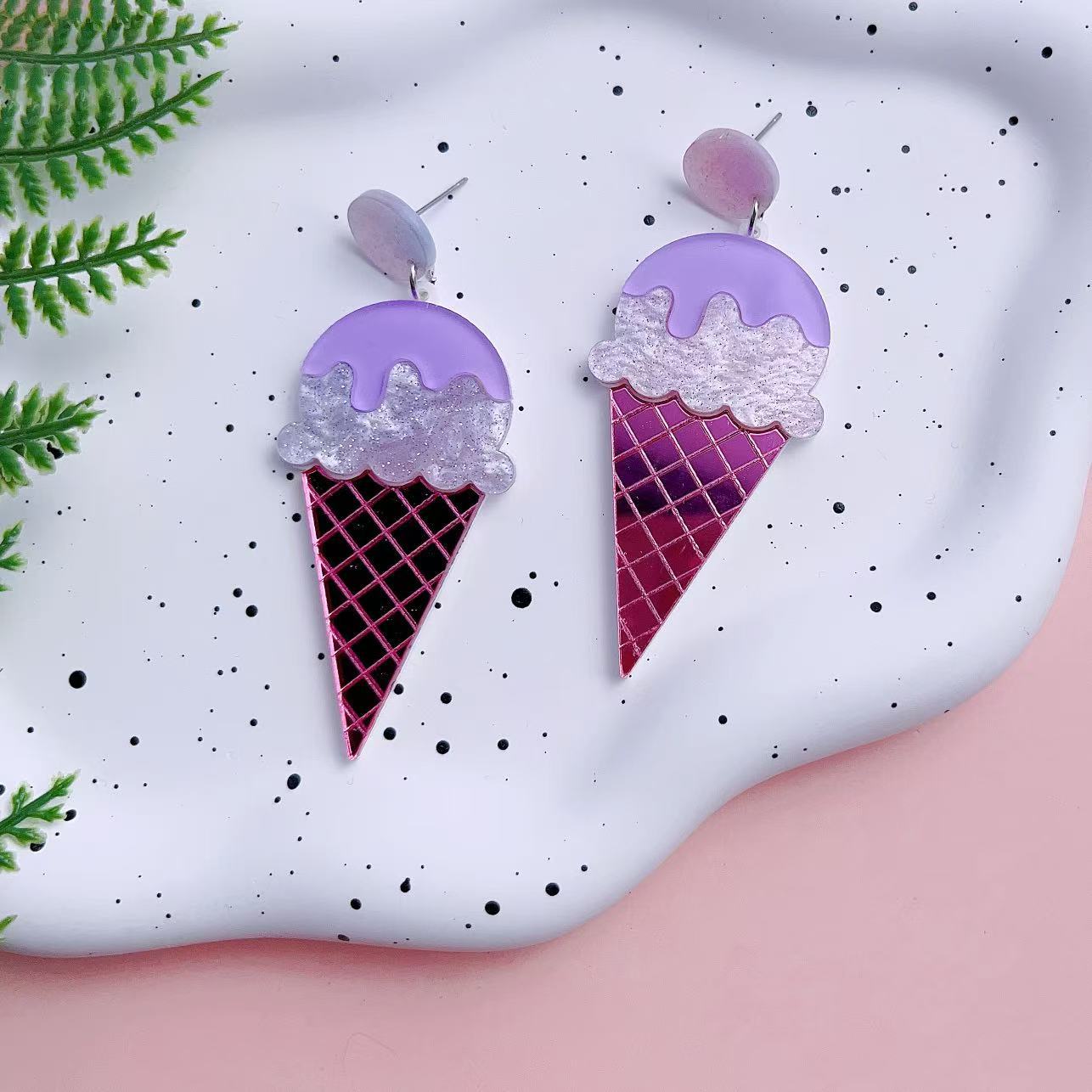 Wholesale  acrylic ice cream popsicle long earrings