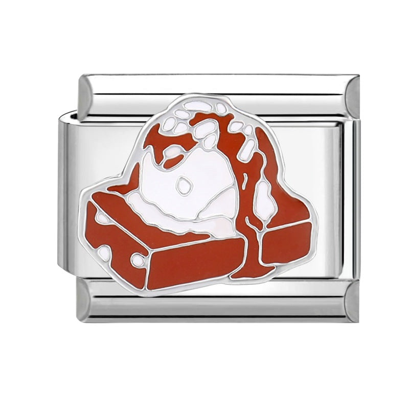 Wholesale Italian Charm Bracelet 9mm DIY Splicing Creative Pattern Titanium Steel Composable Bracelet