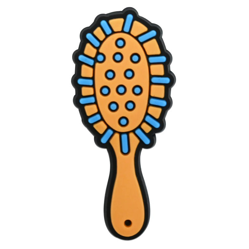 Wholesale Random 100pcs  salon-style clogs PVC Soft Rubber Shoe Buckle Decoration