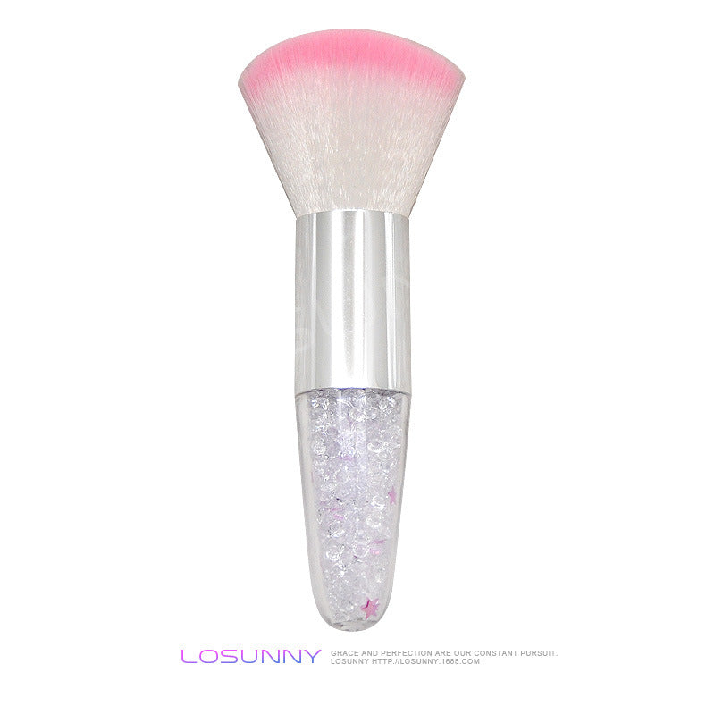 Wholesale Single Crystal Transparent Handle Powder Brush Makeup Brush Blush Foundation Brush Beauty Tools ACC-MB-LXY001