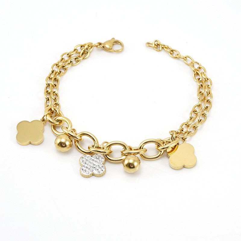 Wholesale Stainless steel zircon bracelet