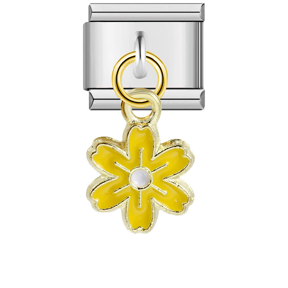 Wholesale Italian Charm Bracelet 9mm DIY Splicing Removable Heart Hook Stainless Steel Composable Bracelet