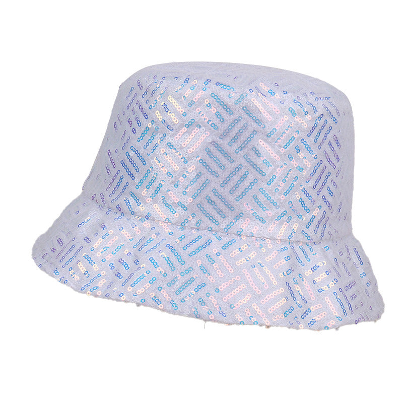Wholesale  Grid Striped Stage Performance Reflective Pot Cap bucket hat