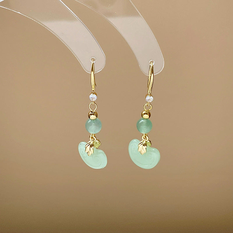 Wholesale Black Bamboo Flower Pearl Tassel Earrings ACC-ES-Fengm003