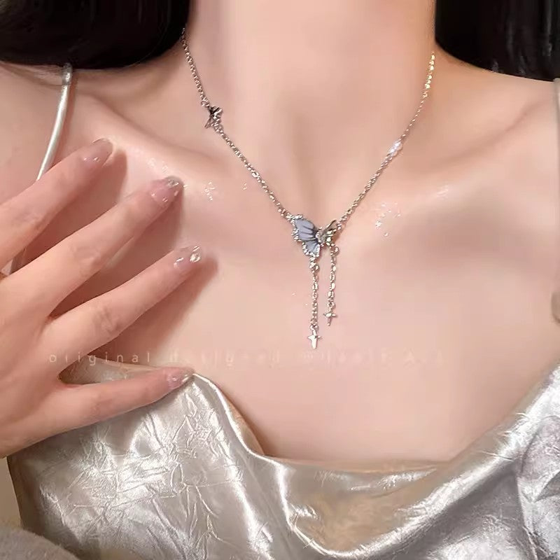 Wholesale Light luxury Pearl titanium steel necklace