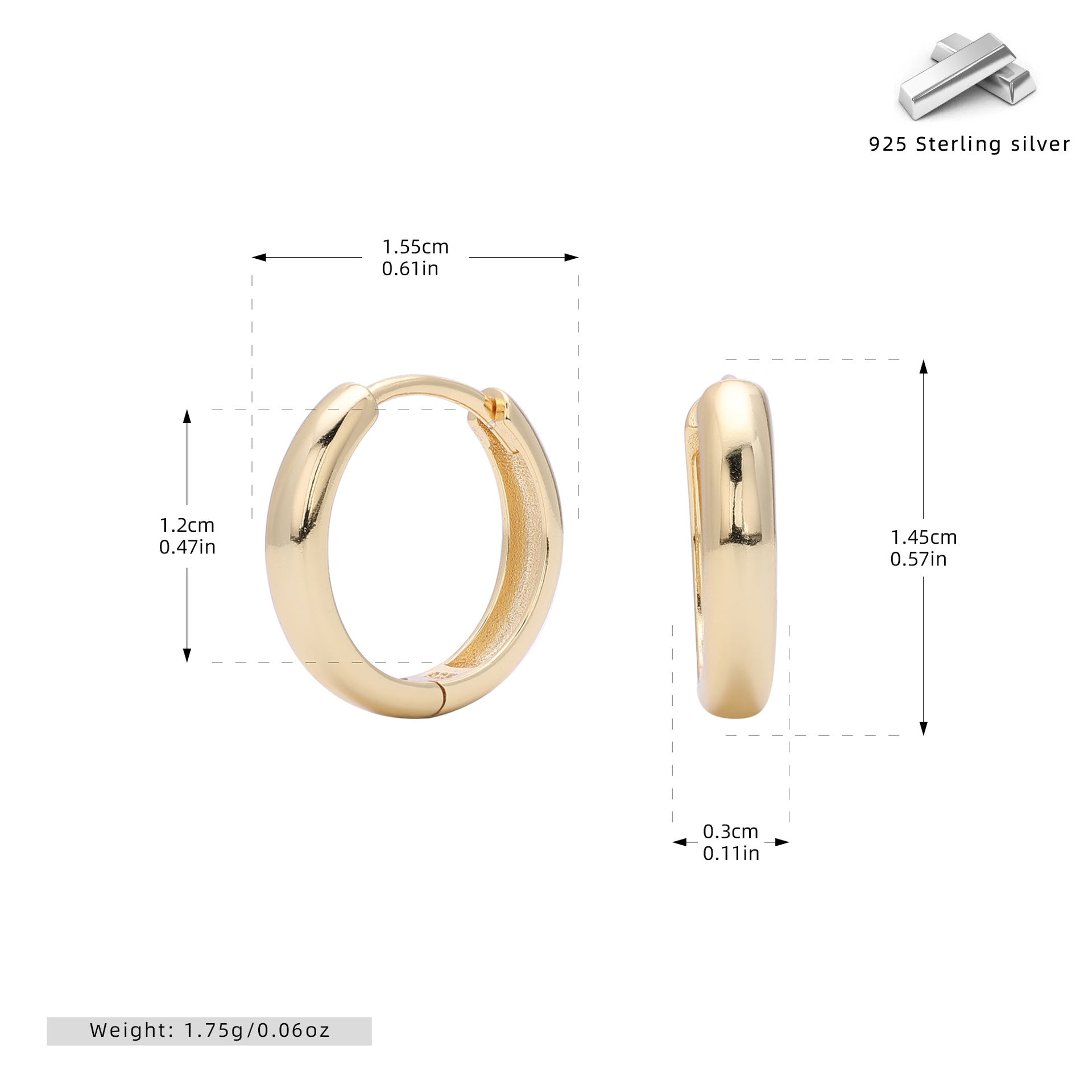 Wholesale  S925 Sterling Silver  Personalized Light Luxury Hollow Circle Jewelry