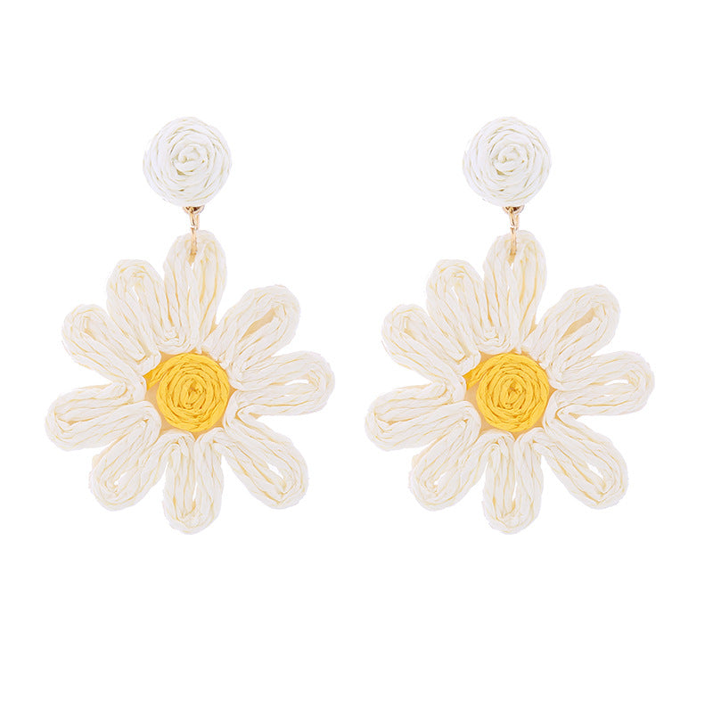 Wholesale Bohemian Handwoven Flower Earrings ACC-ES-CT028