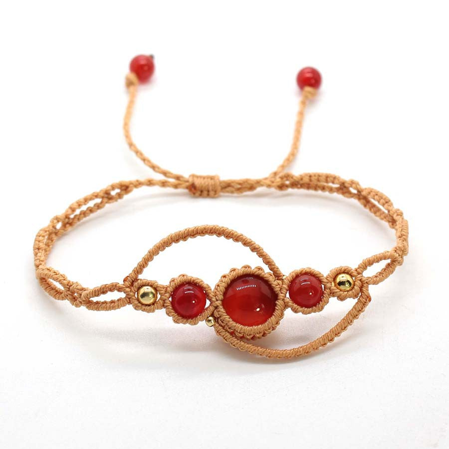 Wholesale Stylish Ethnic Amethyst Crystal Beaded Bracelet Handmade Adjustable Women S Jewelry Fashion Accessory For Boutique Resale