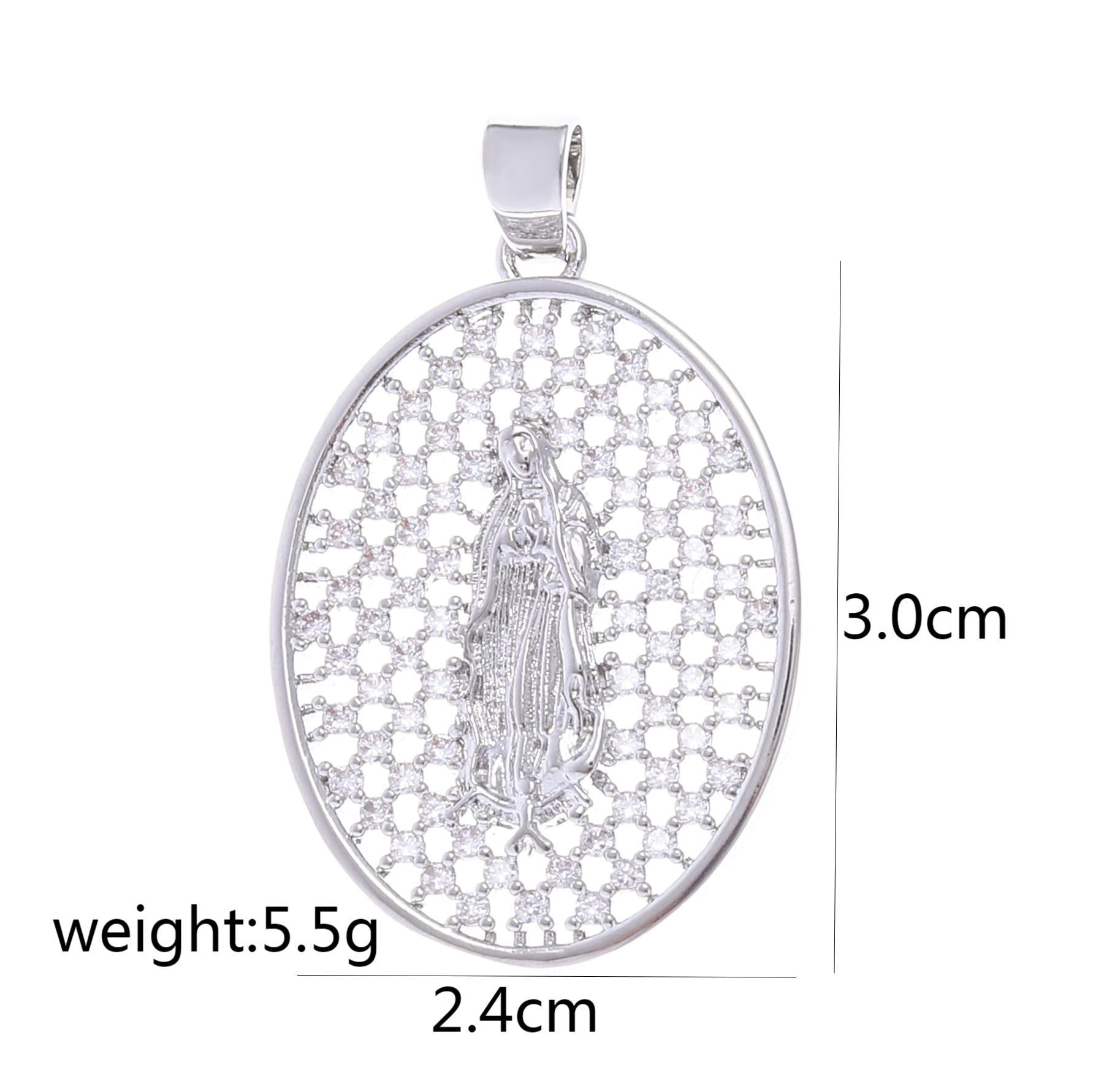 Wholesale Gold Plated Copper Geometric Zircon Pendant Necklace Unisex Fashion Accessory