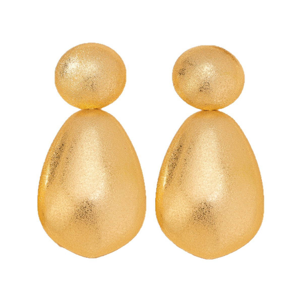 Wholesale Retro Minimalist Geometric Oval Stud Earrings