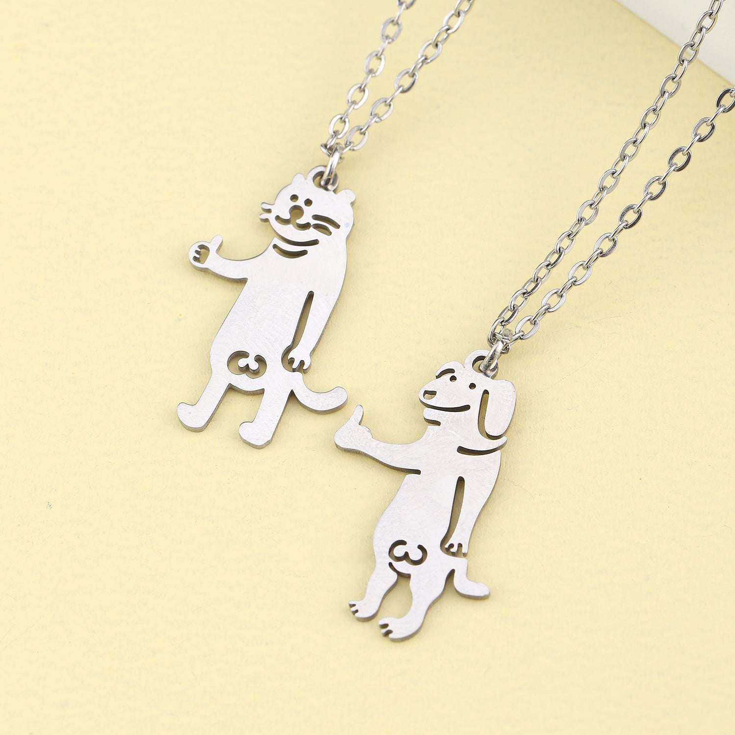 Wholesale Stainless Steel Funny Like Cartoon Animal Necklace