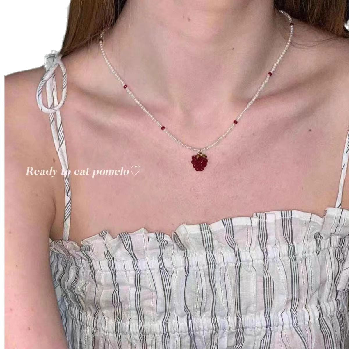 Wholesale  Berry Cute Holiday Style Handmade Necklace