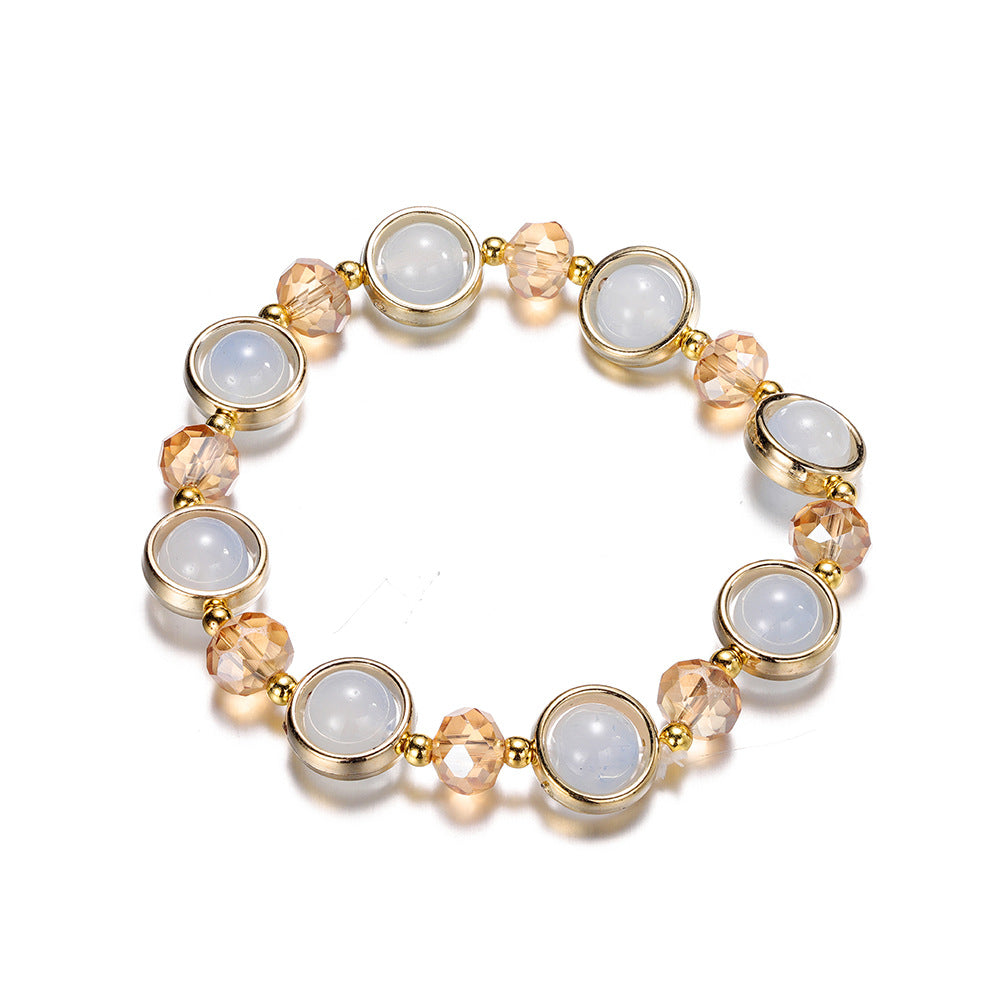Wholesale Children S Blue And White Gradient Glass Bracelet Fashion Accessory For Everyday Wear