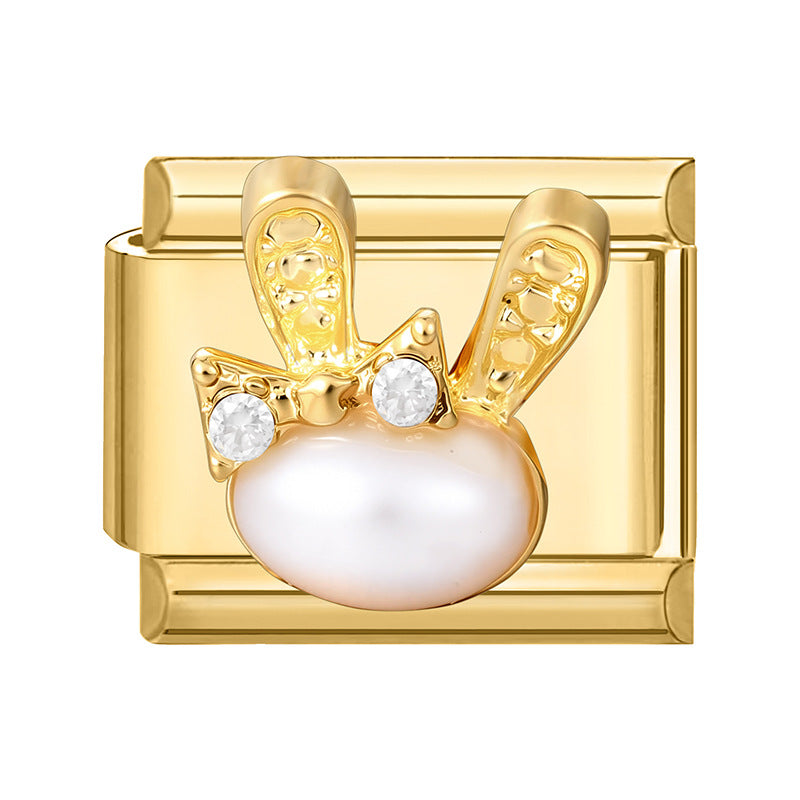 Wholesale 9mm Italian Charm Starter Bracelets DIY square Single Section Creative Stainless Steel Composable Bracelet