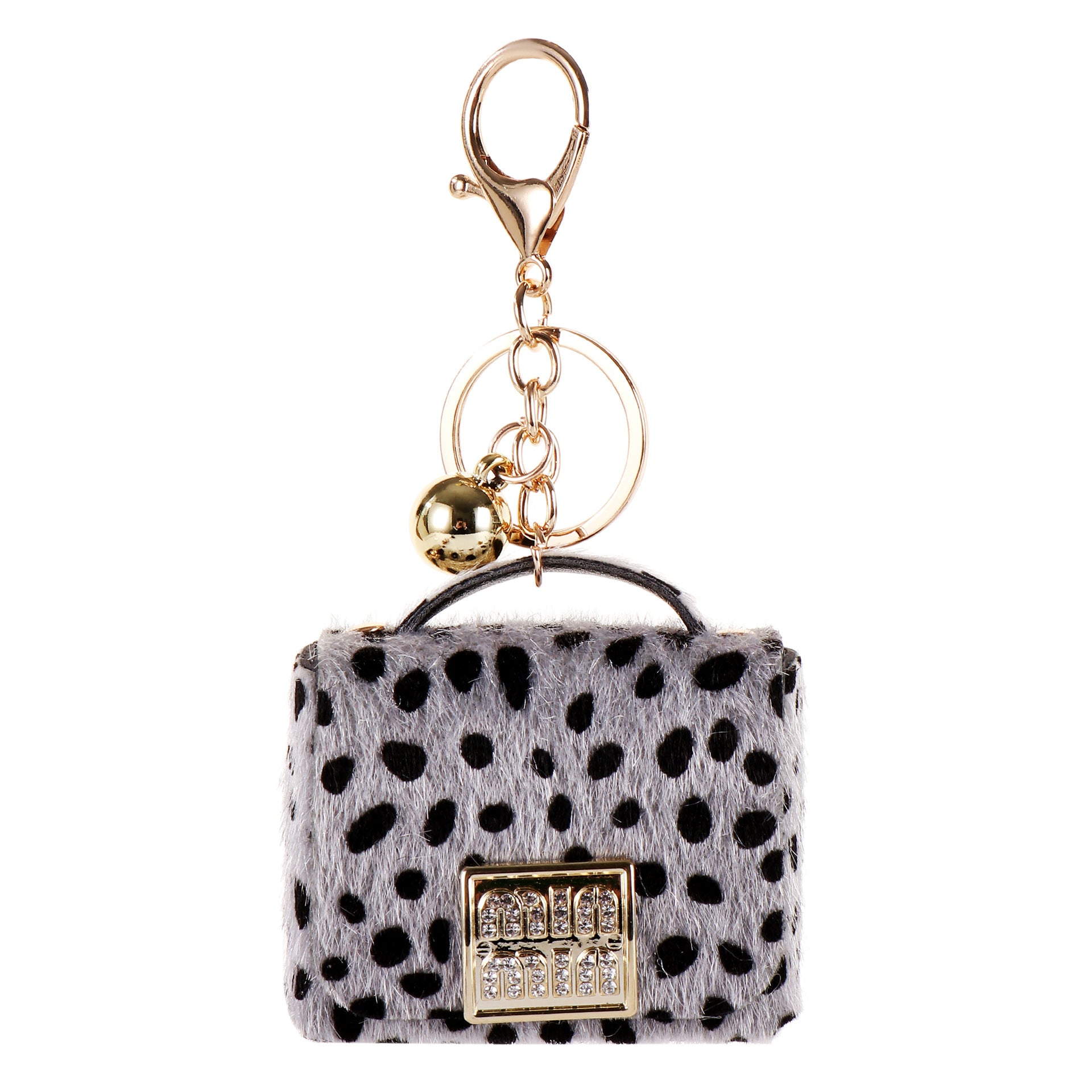 Wholesale Leopard Print Bag Keychain Pendant Leather Purse Charm For Car Key Everyday Gift Boutique Resale