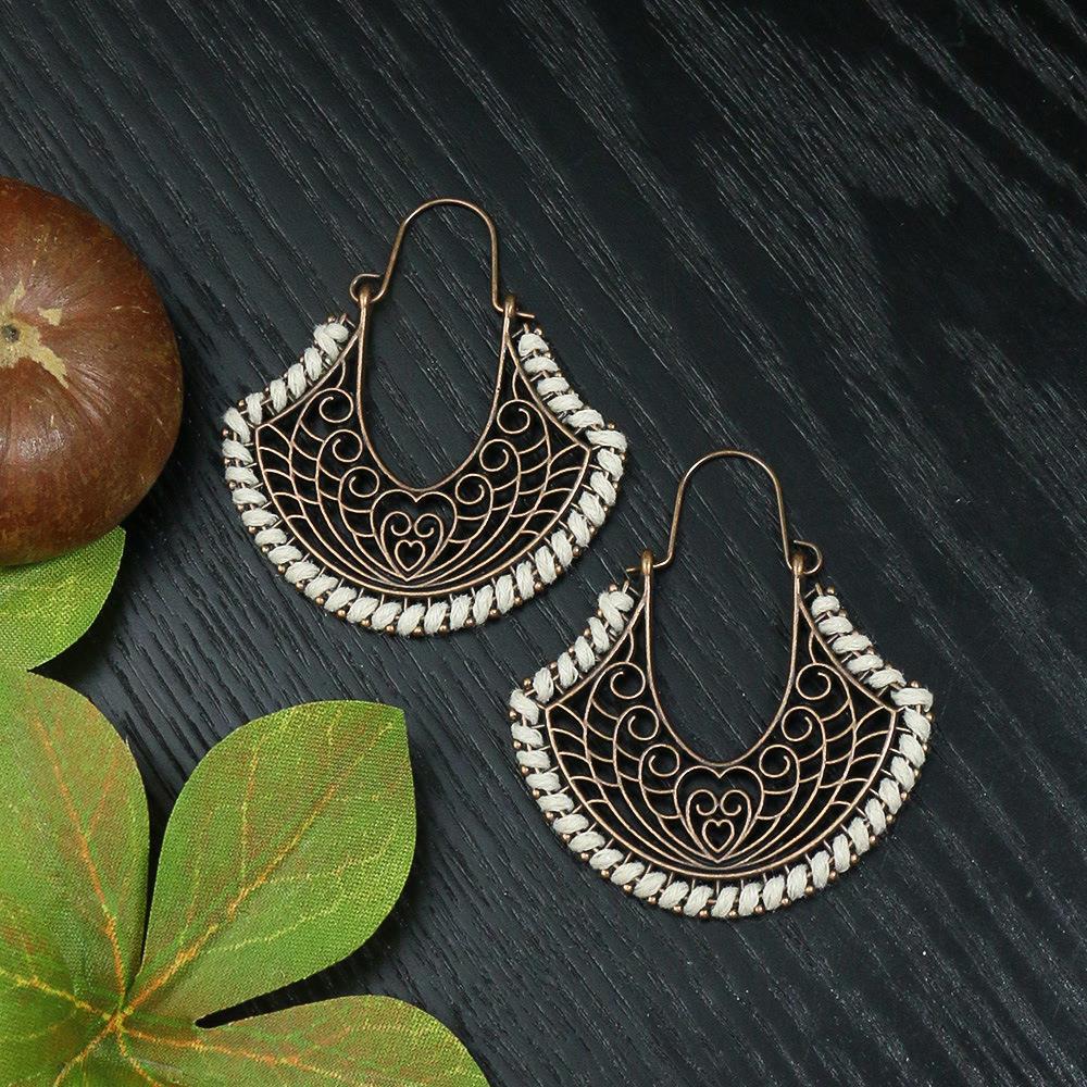 Wholesale Ethnic Style Tassel Round Earrings Fashion Accessory Gift for Women