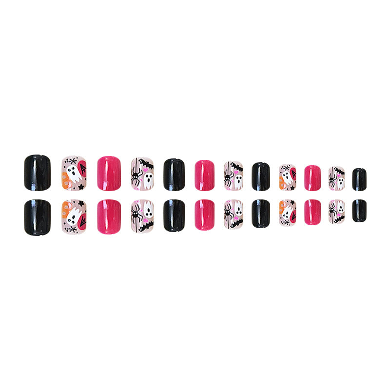 Wholesale 24 Pieces/box Halloween Press-on Nails Kits Nail Stickers ACC-NS-FengLi021