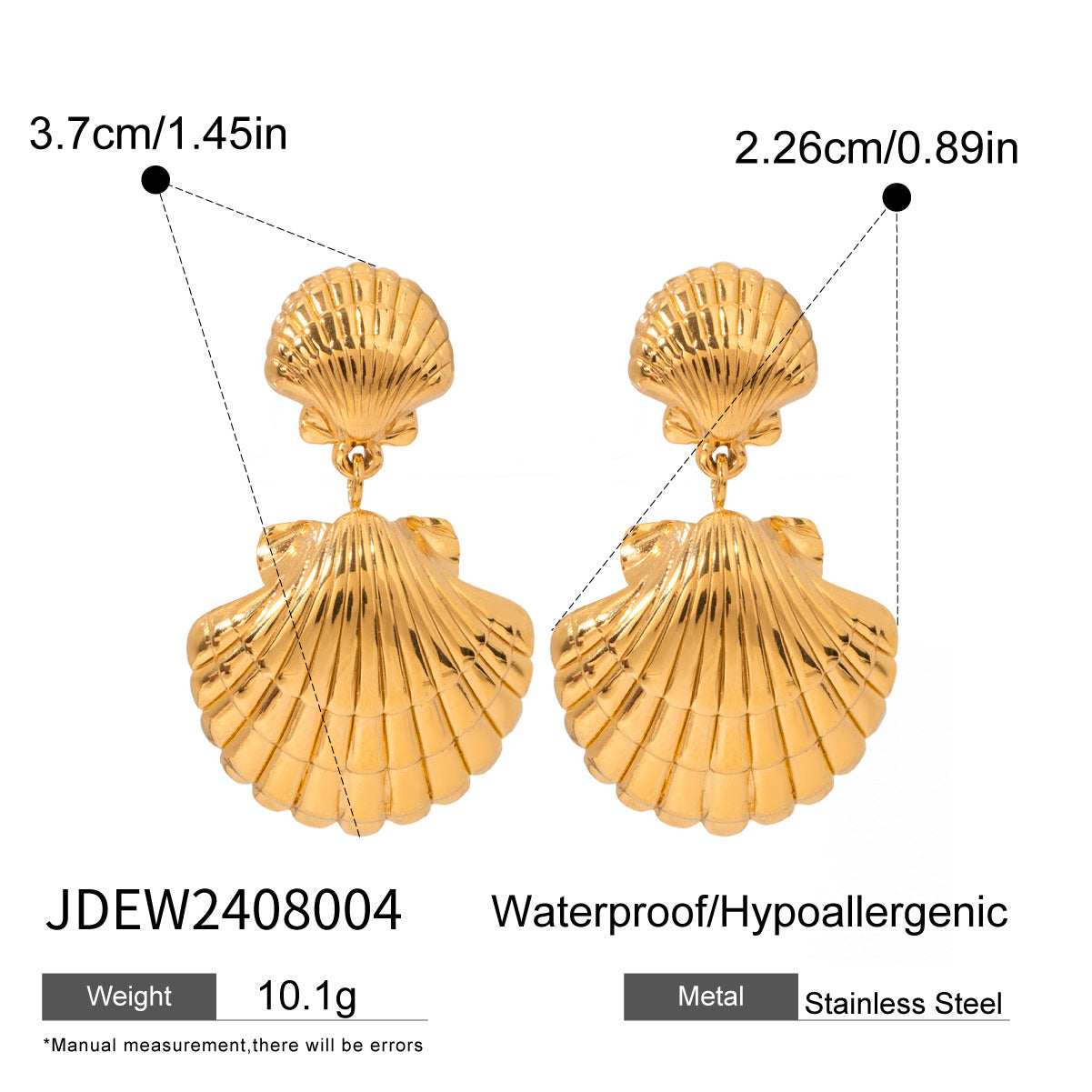 Wholesale gold-plated stainless steel earrings luxury earring