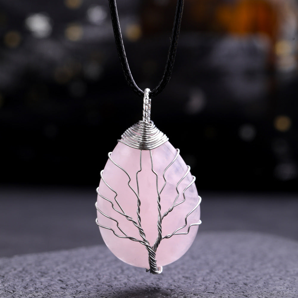 Wholesale Drop Shaped Tree of Life Handmade Wire Wrapped Metal Keychain ACC-KC-YuChan001