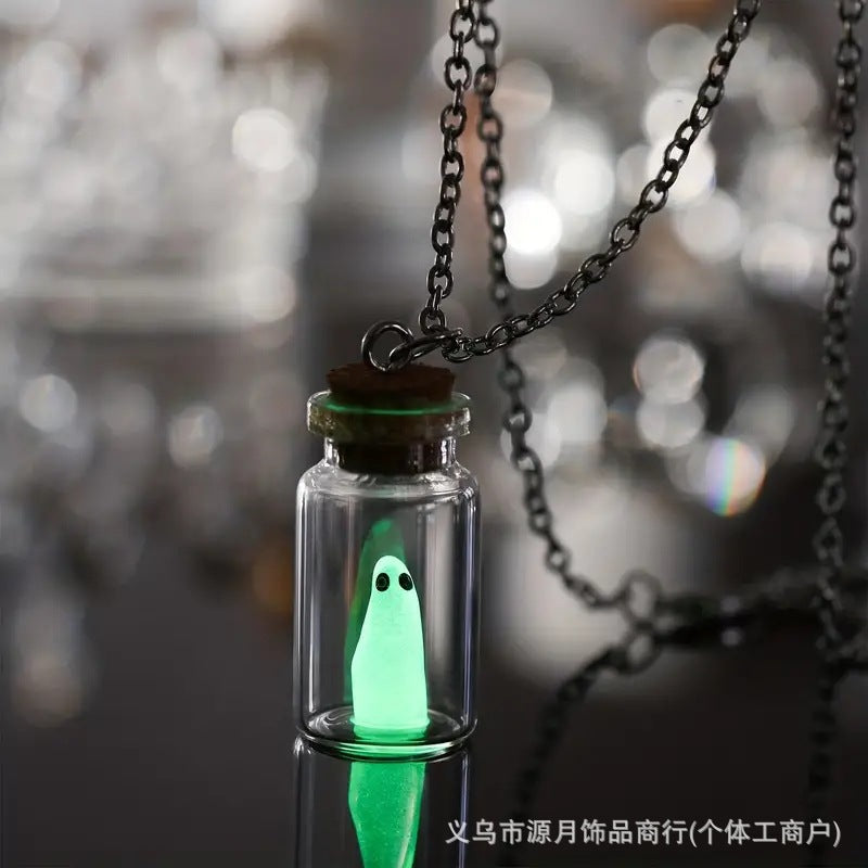 Wholesale   Ghost Earrings Luminous Bottle Doll Earrings Necklaces