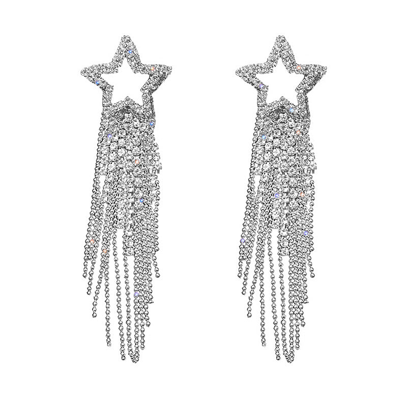 Wholesale S925 Silver Needle Tassel Earrings ACC-ES-Xiyue001