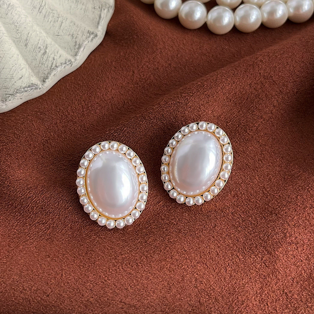 Wholesale Oil Drop Luxury Pearl Earrings