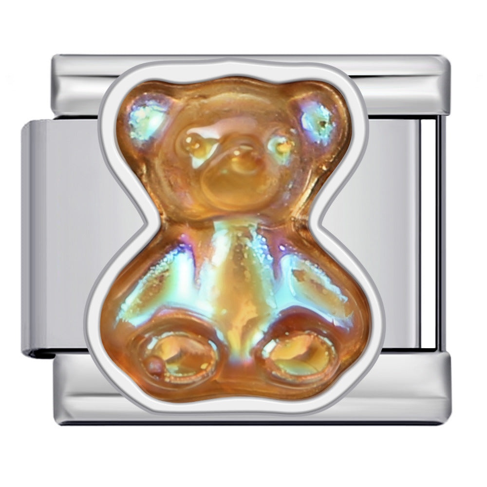 Wholesale 9mm Italian Charm Starter Bracelets DIY square Single Section Creative Stainless Steel Composable Bracelet