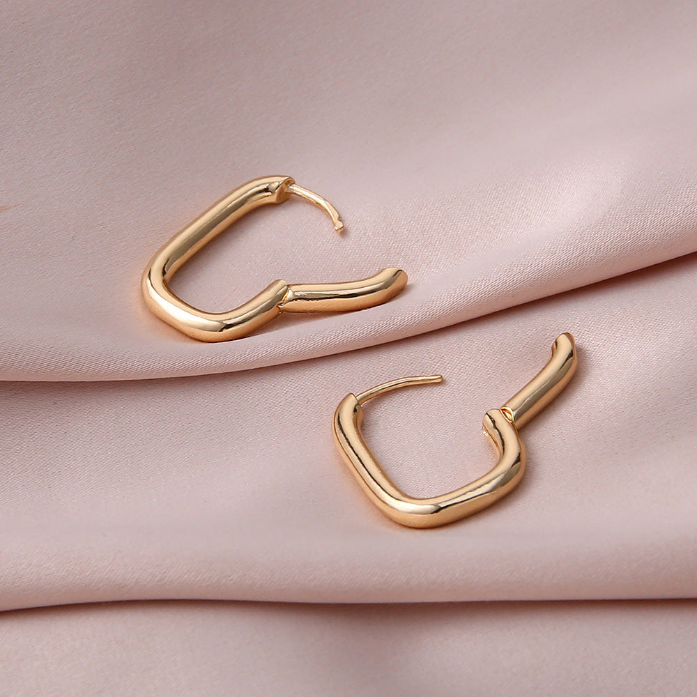 Wholesale  Copper Material U-shaped Ear Clip Arc Earrings
