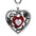 Wholesale Personalized Dark Style Red Choker Heart Diamond Clavicle Chain Flower Tree  Heart-Shaped Necklace