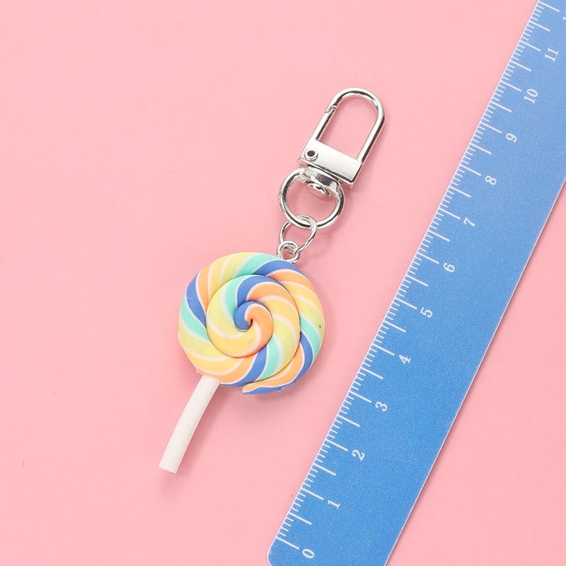 Wholesale Lollipop Plastic Keychain Cute Cartoon Colorful Lollipop Pendant ACC-KC-HuiMei001