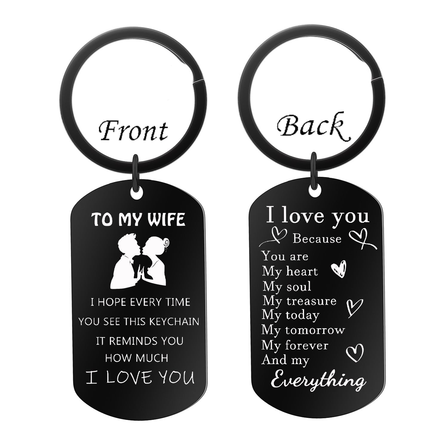 Wholesale Valentine's Day I Love You Stainless Steel Keychain