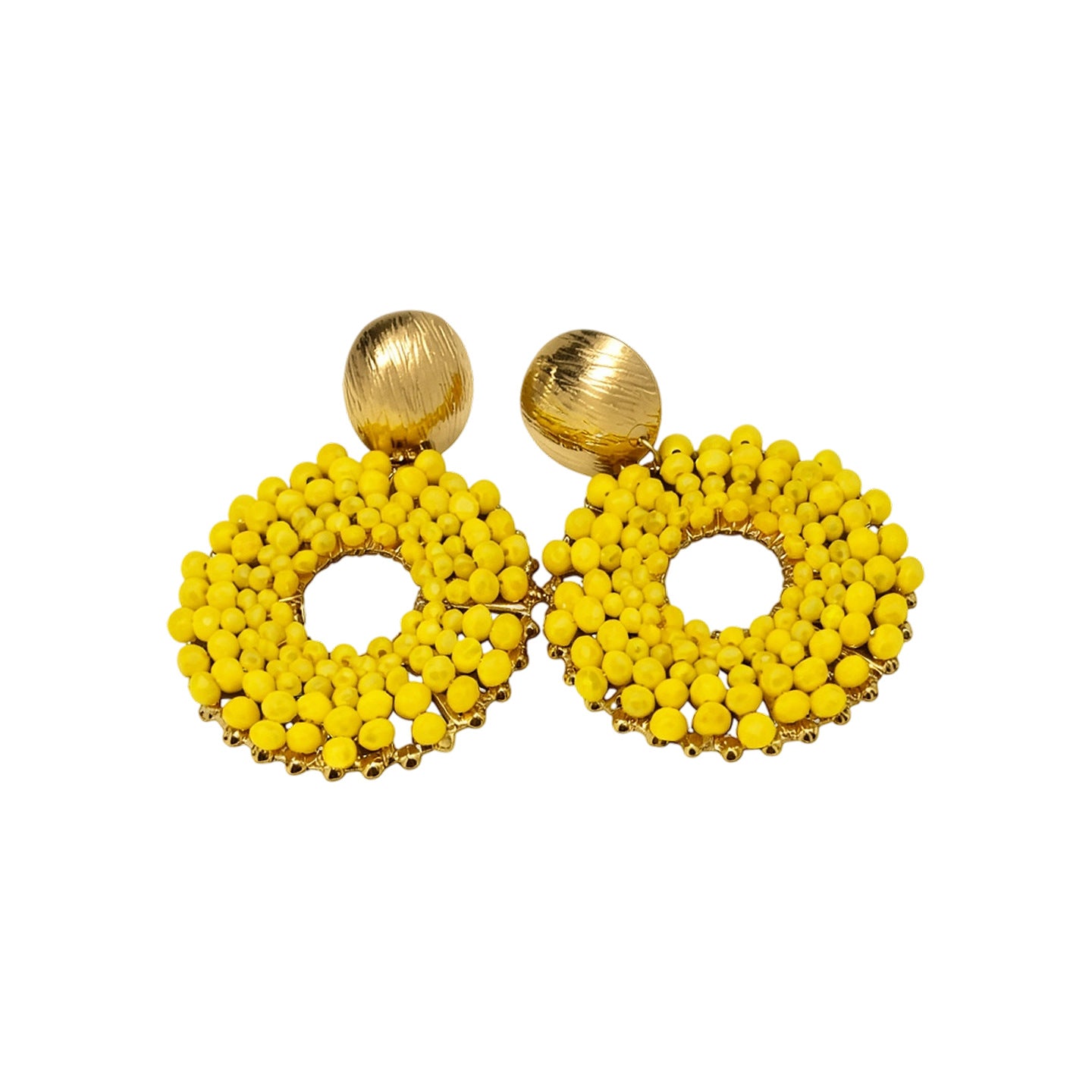Wholesale Round Crystal Stud Earrings Silver Plating Sweet Style Party Wear Jewelry Accessory Gift Boutique Resale